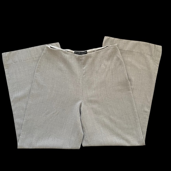 Ralph Lauren Black Label Pants - Ralph Lauren Black Label Wide Leg Wool Pants in Oatmeal gray beige Sz: 10 / 12